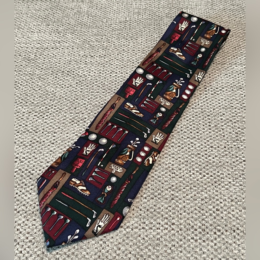 Vintage‎ Alynn Neckwear “Golf Shop” Silk Tie